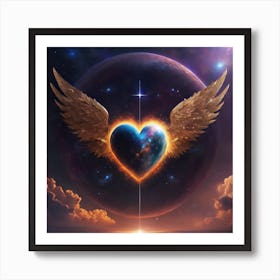 Heart With Wings Art Print