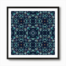 Abstract tiles seamless pattern. Cloth design 1 Art Print