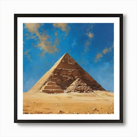 A Pyramids Of Giza Oil Painting Illustration 1719955498 3 Art Print