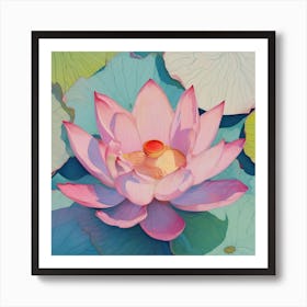 Bold Lotus Flower Art Print