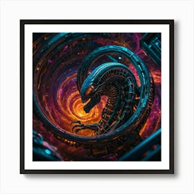 Aliens In Space Art Print