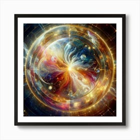 Radiant Mysterious Marble Light: Multicolor marble 3 Art Print