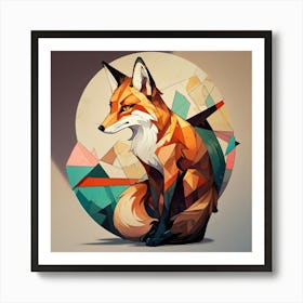 Cubism Art, Fox Art Print