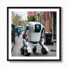 Robot On The Street 41 Art Print