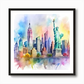 New York City Skyline 1 Art Print