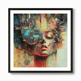 Futuristic Woman Art Print