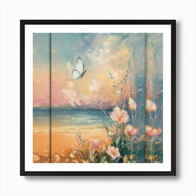 Butterfly On The Beach 14 Art Print