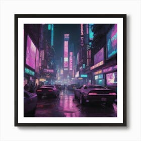 Neon City 5 Art Print