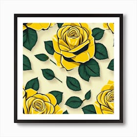 Yellow Roses 1 Art Print