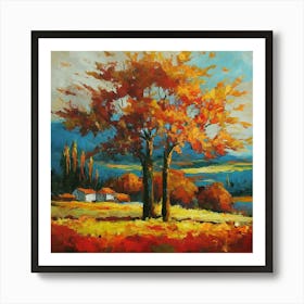 Autumn Trees 1 Art Print