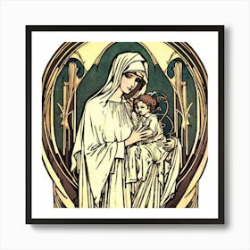 Mother Mary And Child Poster