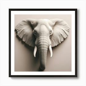 Elephant Head Wall Art 1 Art Print