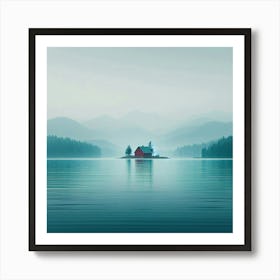 House On The Lake 1 Art Print