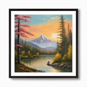 Sunset On The Lake Art Print