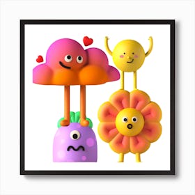 Color monsters Art Print