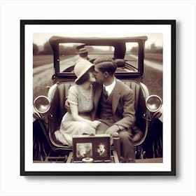 Dating Automotive Style-1928 ~Reimagined 3 Art Print