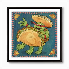 Tangoing Turtles Taco Tuesday Fiesta Print Art And Wall Art Art Print