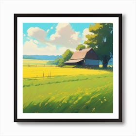 Hayfield 1 Art Print