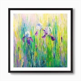 Delicate irises Art Print