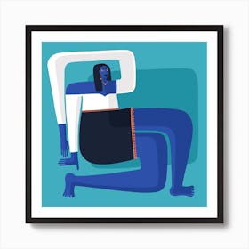 Abstract Lady Square Art Print