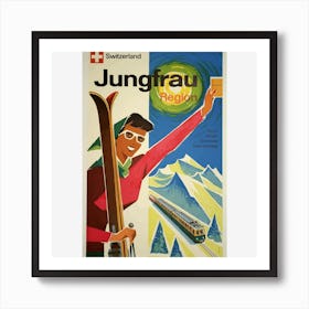 Vintage Travel Poster Switzerland Art Print
