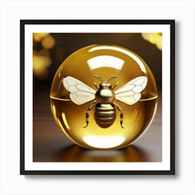 Bee Crystal Ball 2 Art Print