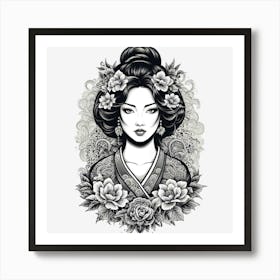 Geisha 4 Art Print