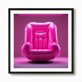 Furniture Design, Tall Buda, Inflatable, Fluorescent Viva Magenta Inside, Transparent, Concept Produ (1) Art Print