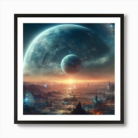 Future worlds Art Print