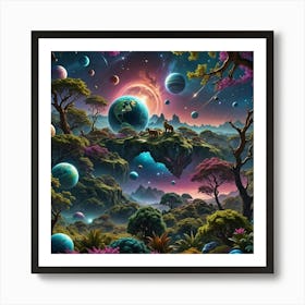 Planets In The Sky Art Print