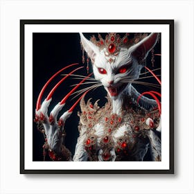 Cat With Claws Art Print