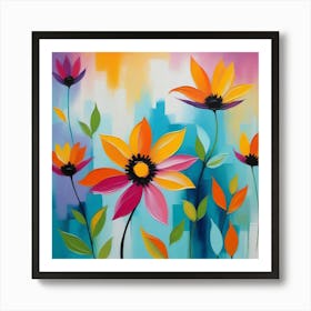 Bright Flowers Art Print