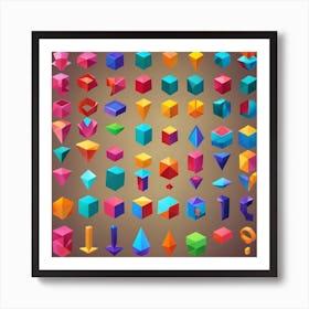 3d Cubes 4 Art Print