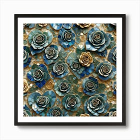 mosaic art Art Print