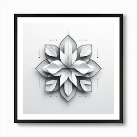 Geometrical jasmine flower 1 Art Print