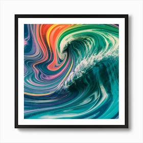 Rainbow Wave Art Print