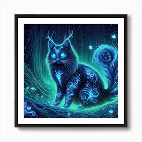 A mystical cat 3 Art Print