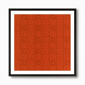 Orange Tile Art Print