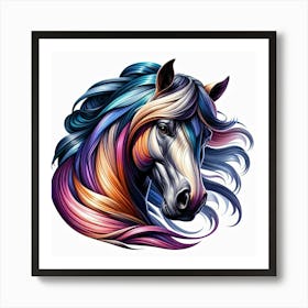 Creative Horse Beauty Illustration Nr 274 Art Print