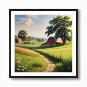 Farm Landscape 23 Art Print