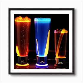 Glow In The Dark Drink Art Print