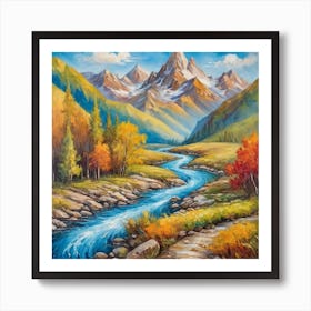 fall  season  in the  valley Art Print