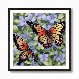 Butterfly Garden 2 Art Print