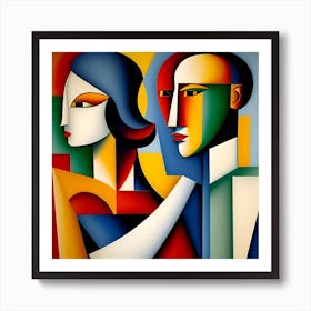 Couple Of Lovers Plastic art Art Print