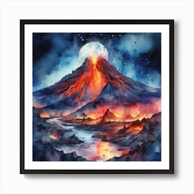 Lava Mountain Art Print