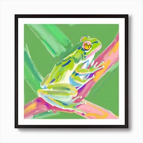 Green Tree Frog 06 Art Print