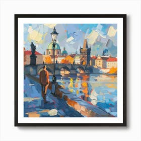 A Prague With Charles Bridge Oil Painting Illust 1720468046 1 Art Print