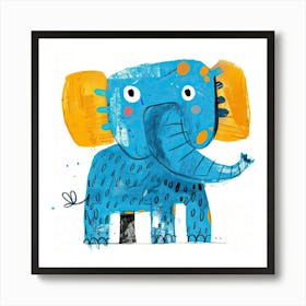 Charming Illustration Elephant 4 Art Print