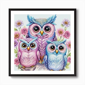 Owls luck Art Print