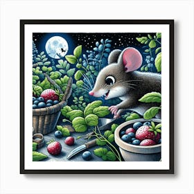 Mouse In The Garden 2 Art Print